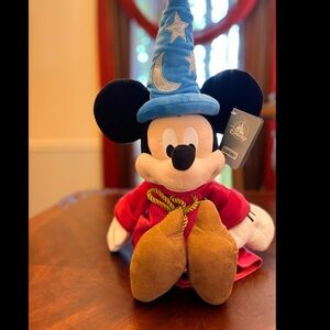 Disney Mickey Mouse Plush Fantasia Sorcerer Wizard Hat Stuffed Toy NWT